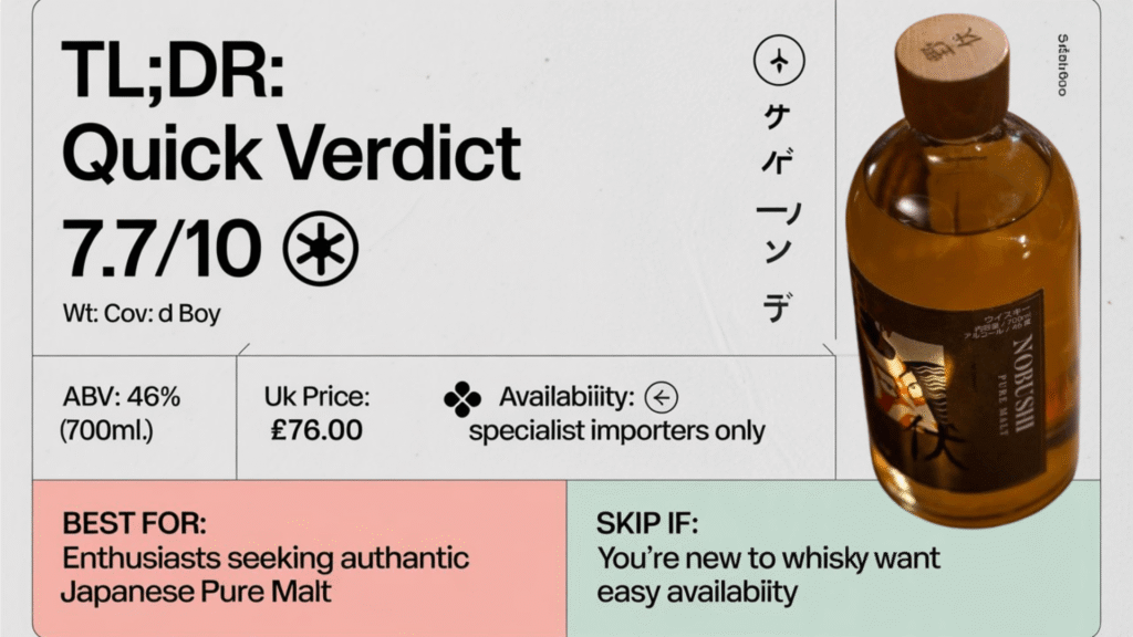 Kiyokawa Nobushi Pure Malt Review 